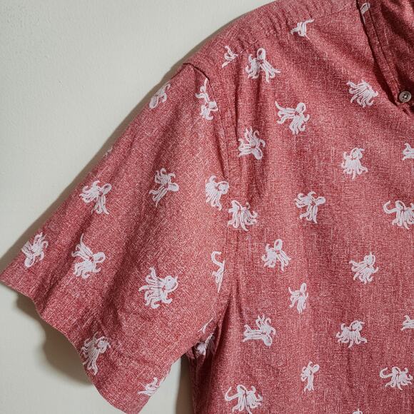 Urban Pipeline octopus print short sleeve button down shirt men's size small - Picture 4 of 8